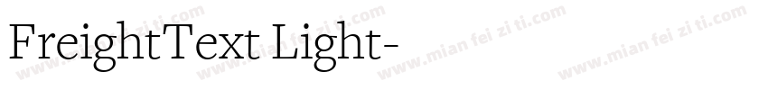 FreightText Light字体转换